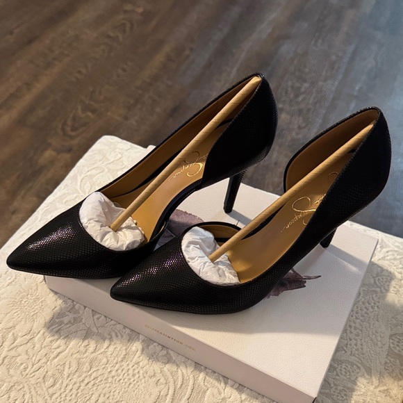 Jessica Simpson Black Textured Heels - Picture 4 of 5